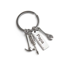 DonJordi Dad Keyring - The Ideal Gift for All Dads - Birthday, Christmas or Father's Day, silver