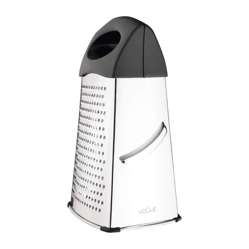 Vogue Heavy Duty Box Grater 230mm Stainless Steel Kitchen Slicer