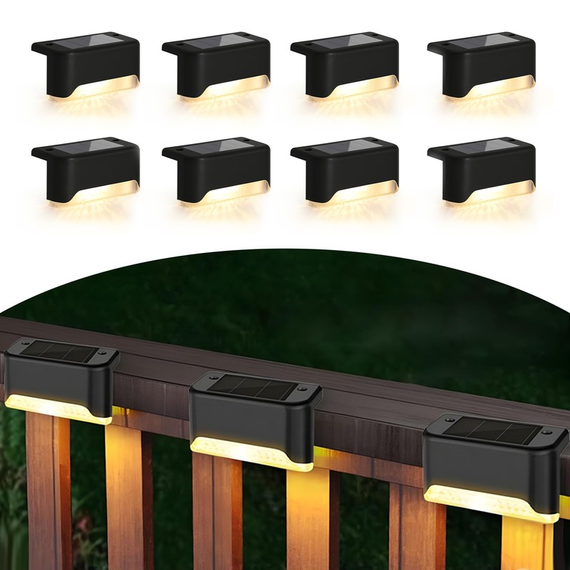 Infinite Basics 8-Pack Solar Led Deck & Step Weatherproof Lights