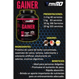 Pro 70 Nutrition GAINER Proteínas con Carbohidratos | Suplemento Deportivo de Alta Calidad para Atletas | Mejora la Recuperación y Energía (2.4 Kg 40 