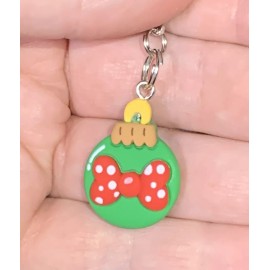 Christmas Tree Ornament Charm Zipper Pull & Keychain Add On Clip!!