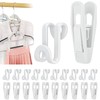 Tinfol Hangers Organizer Accessories, White 60pc Clothes Hanger Connector Hooks