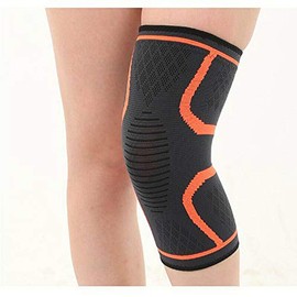 Powertool Knee Support Compression Knee Brace 1 Pair Protection and Support for Running, Jogging, Cycling, Hiking, Workout, orange