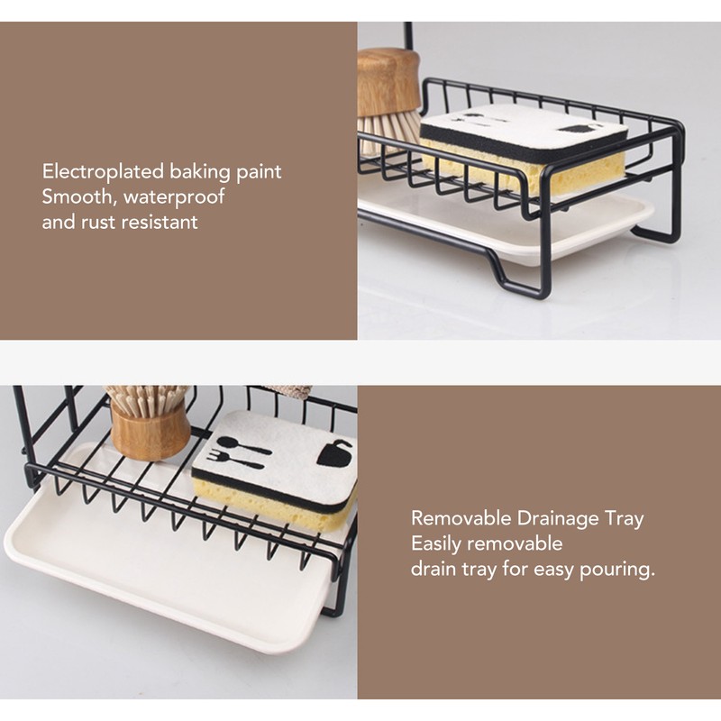Dishcloth Drying Rack Sponge Holder Iron Draining Anti Slip Stable