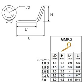 FUJI KOGYO Mini Chrome Guide Series MK Guide No Ceramic Ring GMKG 3.0 Gold
