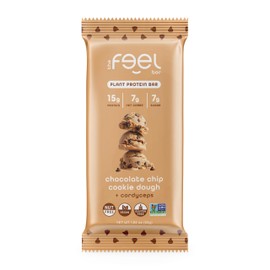 Feel Vegan Protein Bars | Cookie Dough | Keto | Gluten Free | Organic | Lions Mane | 15g Plant Protein | Low Carb | High Protein | Dairy Free | Low Sugar | Grain Free | Nut Free | Soy Free | Non GMO - (Cookie Dough 10 Pack)