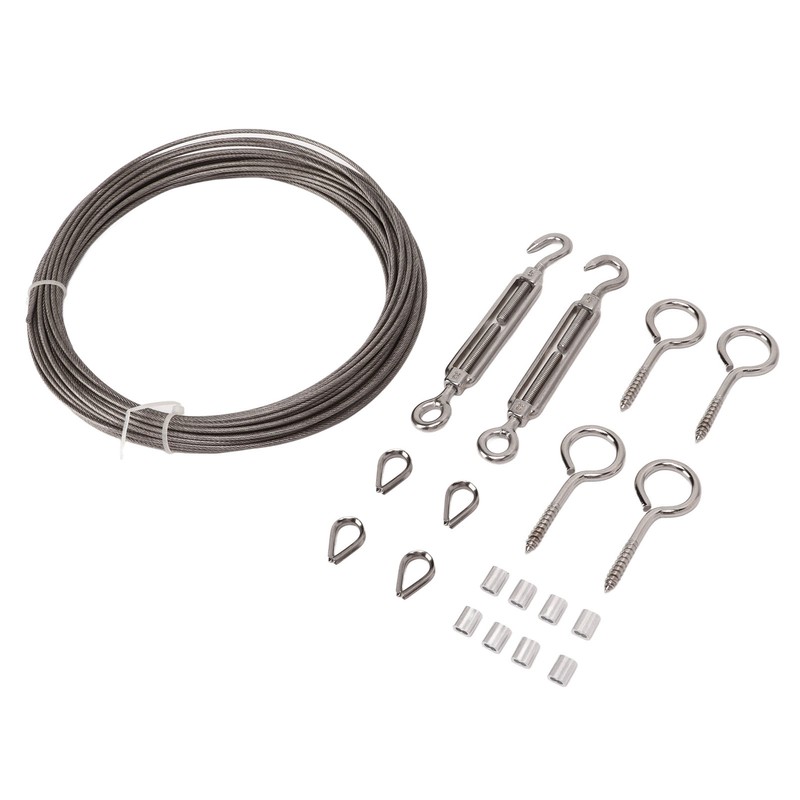 Strings Light Hanging Kit Stainless Steel PVC Coating Turnbuckle Wire