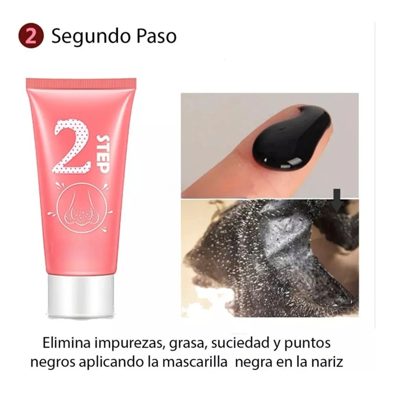 Tratamiento Puntos Negros Espinilla Nariz Granos 3 Pasos F