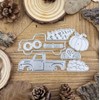 Pumpkin Holidays Layer Truck Metal Die Cuts,Merry Christmas Tree Cutting