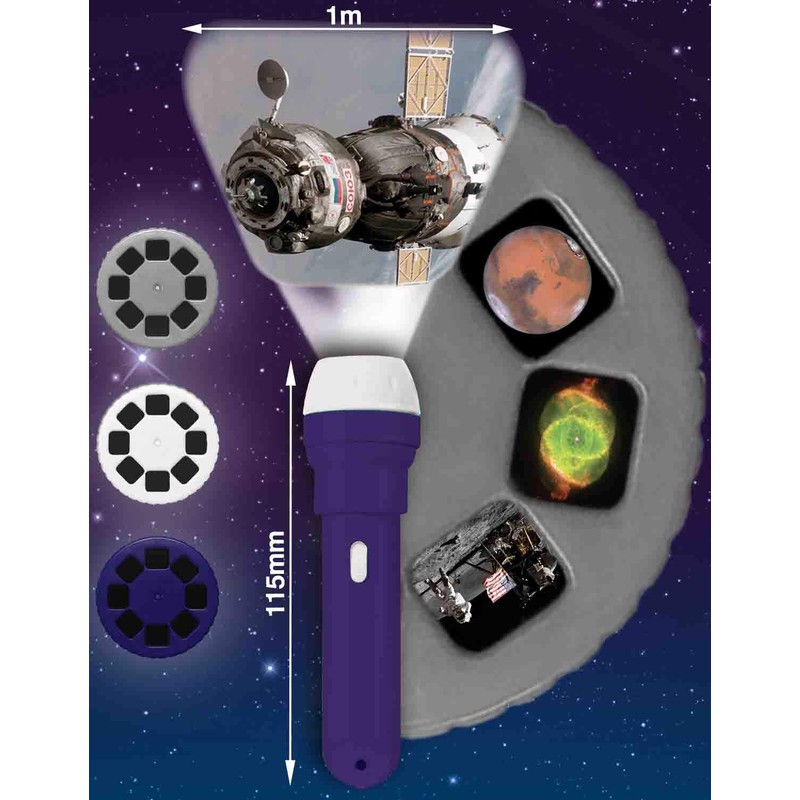 Brainstorm Toys E2008 Space Torch & Projector, Blue, 11cmx3cm