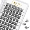 QUEWEL Individual Eyelashes, Individual Eyelash Clusters, Lashes, Natural C Curl,