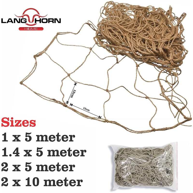 Lang Horn jute Support Netting 100% Jute netting trellis twine