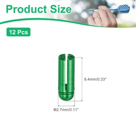 PATIKIL Dart Flight Protectors, 12 Pack Aluminum Alloy Dart Wing Savers Fixed 90 Degrees Professional Competition Dart Accessories, Green