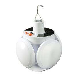 Solar Camping Lantern, 5 Mode USB Rechargeable Foldable Solar Camping Light with Hook Tent Hanging Flashlight Camping Light with Remote Control w aterp ro of LED Blub for Outdoor