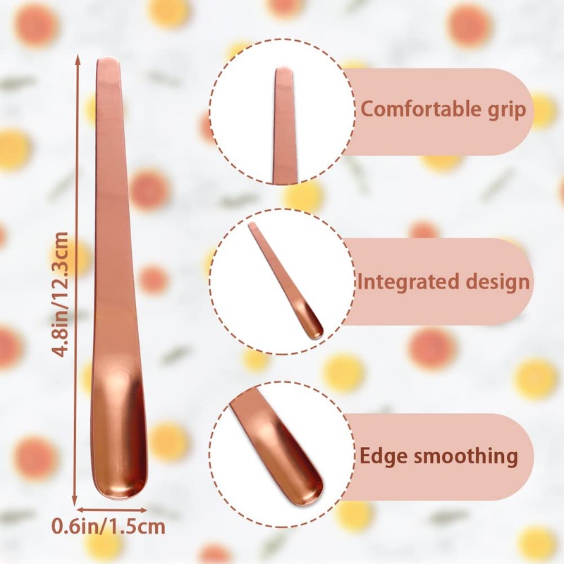 12 Pieces Stainless Steel Dessert Spoons, 12cm Short Cocktail Stirrer,