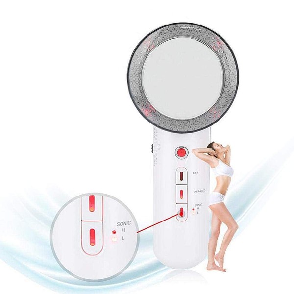Body Beauty Machine, 3-in-1 EMS Body Massager, Fat Removal Massager, Skin Care, Thin Slimming Device for Waist, Hips, Legs, Slim (White with Beautiful Box)
