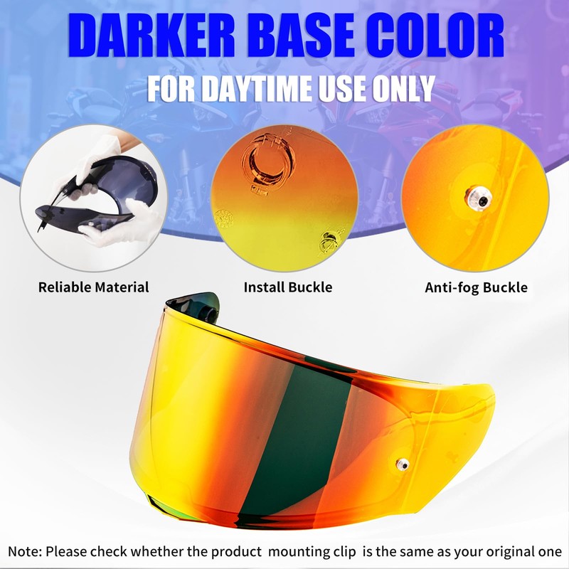 JQF Gear Motorcycle Helmet Visor for Assault/Rapid/Stream/ FF320/FF328/FF353/FF800 Outer Face