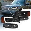 PM PERFORMOTOR [4Pcs] LED DRL Headlights Assembly+Bumper Lamps Compatible with