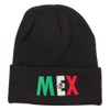 e4Hats.com Mexico Embroidered Long Beanie - Black OSFM