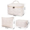 Sarrany White Quilted Makeup Bag, Cute Make Up Bag Organizer