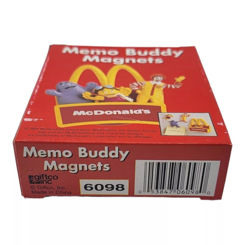 Giftco Vintage McDonald's Memo Buddy Magnets Set Ronald Evil Grimace