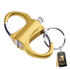 Peuesty Lighter Holder Metal Match Lighter for Outdoor Car and Home Novelty Matches Bulk 2025 (Gold 1pcs)