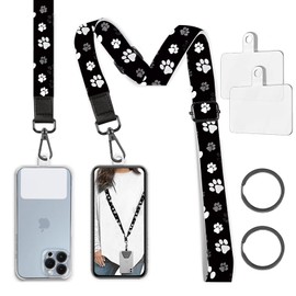 Phone Lanyard Crossbody Phone Strap, Dog Paw Cell Phone Lanyard for Around The Neck Shoulder Wristlet Strap