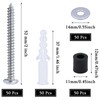 GrliTra 50 Set (200 Pieces) Pegboard Mounting Kit Wall Peg