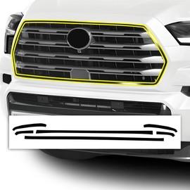 BOGAR TECH DESIGNS Precut For Toyota Sequoia 2023-2025 Front Chrome Delete Overlay, Gloss Black