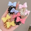 Double Bows Spiral Hair Ties No Damage Telephpone Line Hairties