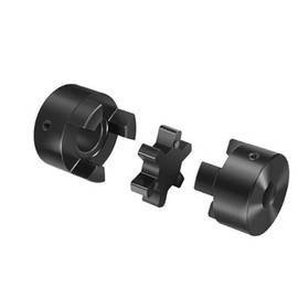 AJANTA INDUSTRIAL 3/4" to 7/8" L075 Flexible 3-Piece L-Jaw Coupling Set & Buna-N, NBR Rubber Spider