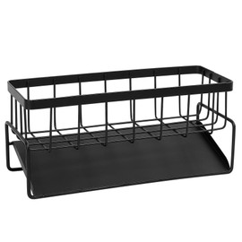 SZZHIYONG Premium Kitchen Sink Caddy Organiser with Drain Tray, Space-Saving Holder for Sponges, Brushes, Dish Soap & Scrubbers Rustproof Design,Ideal for Tidy Washing Up Stations & Compact Kitchens
