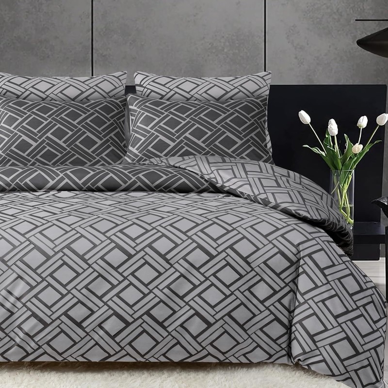 DEKORO Single Duvet Cover Set - Doublesided Single Duvet Set