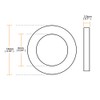 Sourcingmap Rubber Flat Washers 14mm OD 6mm ID 2.5mm Thickness