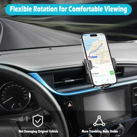 AOUKKL Car Phone Holder Fits for Toyota Corolla 2017-2019 Accessories,Thick Cases Friendly,Cell Phone Mount for 4.7-7 in Phones,360 Degree Rotation,Easy to Install