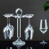 Elegant Desktop Crystal Glass Stemware Rack/Rotate 8 Wine Glass Storage