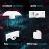 VOOXA Window Water Slot Caps White RAL9016 for 10 mm