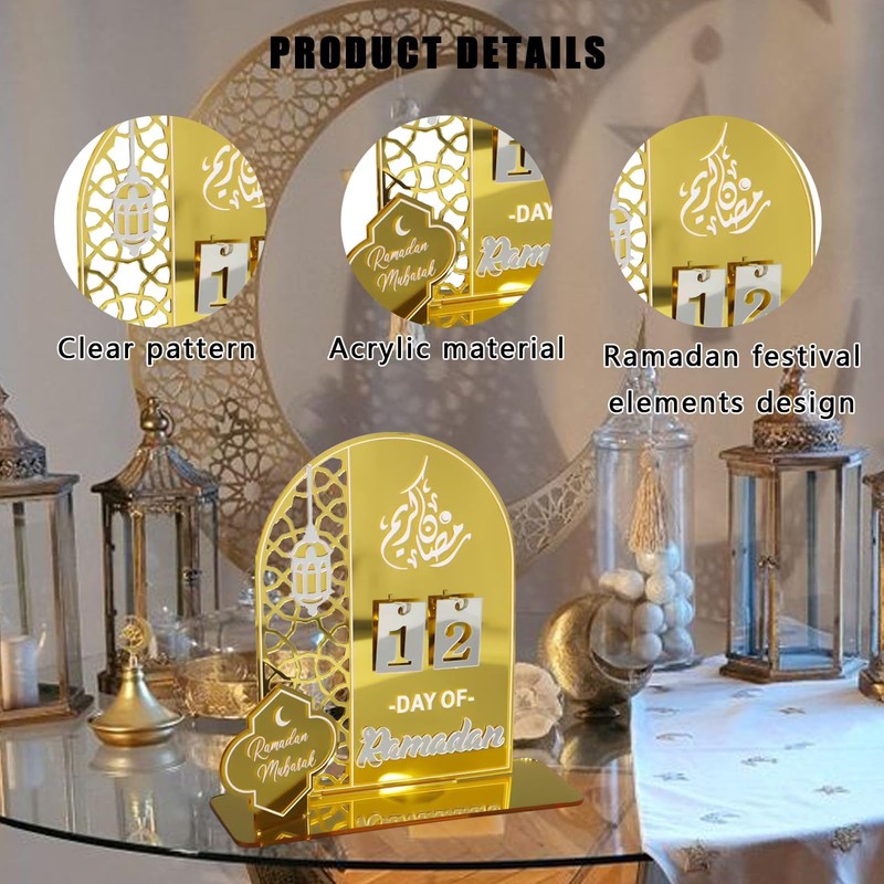 Ramadan Advent Calendar - Acrylic Eid Mubarak DIY Countdown Calendars