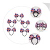 SAFIGLE 4sets British Headband Union Jack Hairband Bow for Events