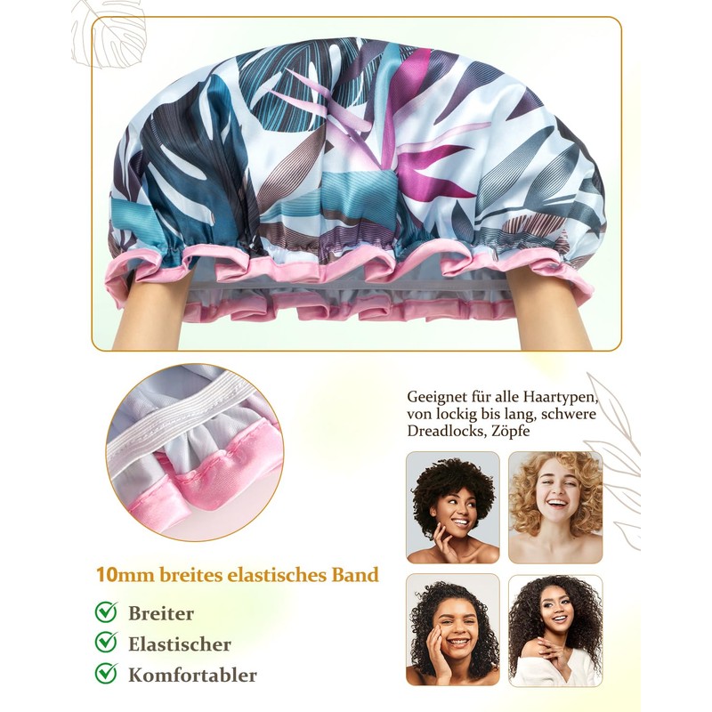 mikimini Shower Cap for Long Hair M