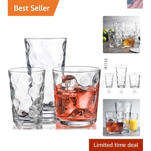 18-Piece Drinkware Set - 6 Highball (17 oz), Rocks (13