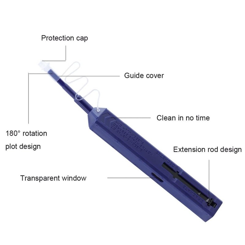 Zenithra Fiber Optic Cleaner,10PCS Fiber Optic Cleaning Pen 1.25mm Ferrules
