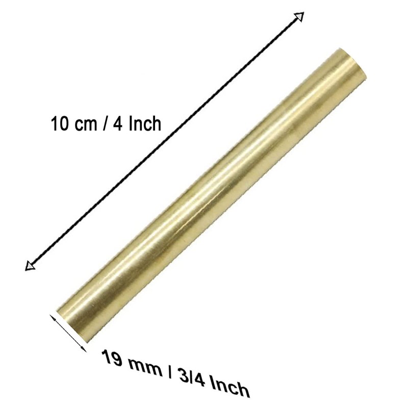 2 Pcs 19mm / 3/4 Inch Solid Round Brass Rod