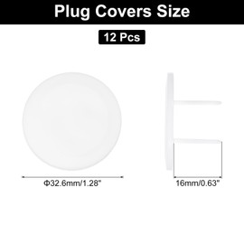 MECCANIXITY 12 Pack Outlet Covers Proofing, Plug Covers Easy Installation Electric Plug Protectors Plugs Protector White