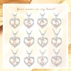 INFUSEU Initial Q Pendant, Rose Gold Letter Double Heart Necklace