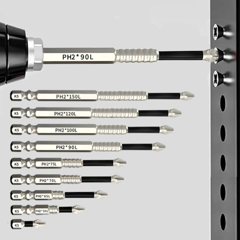 GGesii 9 Piece High Magnetic Screwdriver Drill Bit Set, High