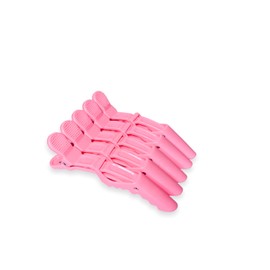 Alligator Hair Clips-6 Pieces- BLACK, PINK & RED- Non-Slip Salon Quality Hair Clips, Perfect for Styling & Sectioing Clips (BLACK)