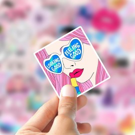 100 PCS Pink Aesthetic Stickers Set for Laptop Water bottle Bicycle Skateboard Luggage Phone Vinyl Decor Decals Stickers for Children, Teens, Girls, Boys