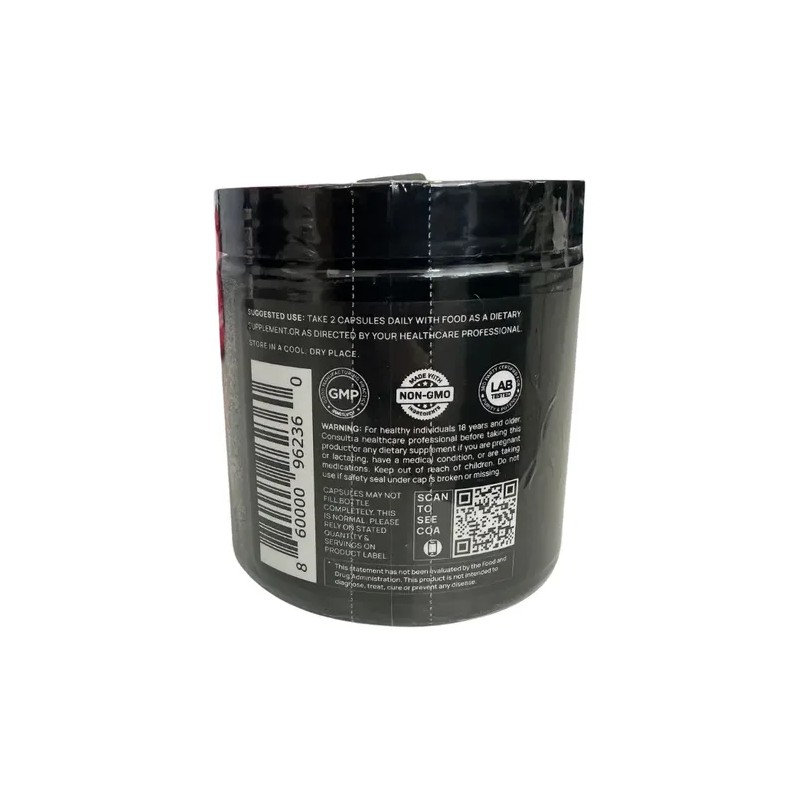 Maca Negra Orgánica Peruana 60 Cápsulas Suplemento Energia