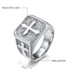 Jude Jewelers Stainless Steel Signet Style Christian Cross Religious Cocktail